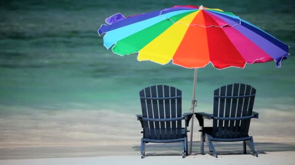 Relaxace na pláži v ráji — Stock video
