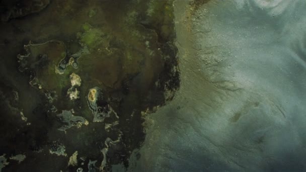 Aerial View of a Volcanic Landscape, Iceland — Stock Video