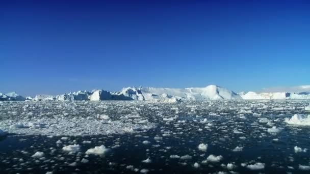 Плавучий разбитый лед из ледников — стоковое видео