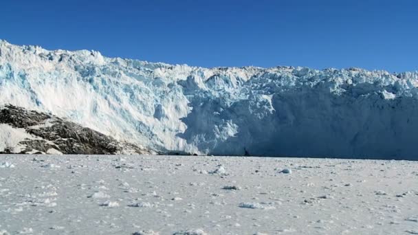 View of a Nearby Arctic Glacier — Stock Video