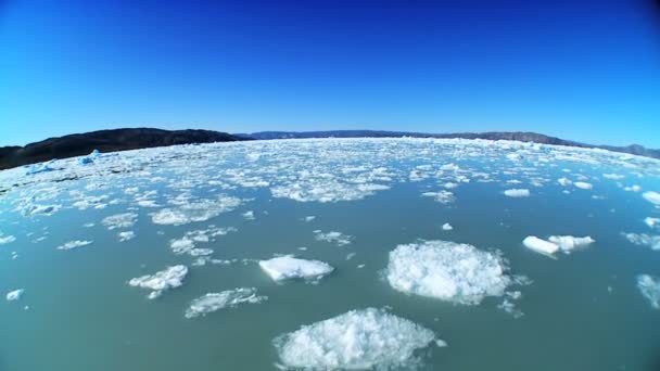 Glace de mer congelée en grand angle — Video