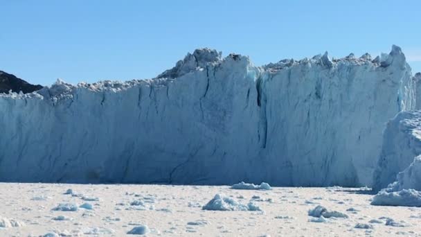 Arctische gletsjers & bevroren zee — Stockvideo