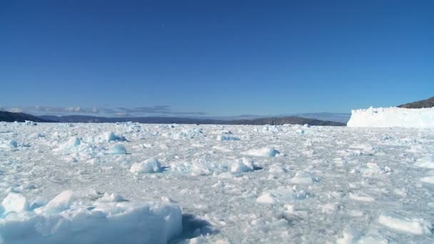 Formations glaciaires dans une mer gelée — Video