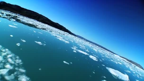 Ghiaccio marino congelato in grandangolo — Video Stock