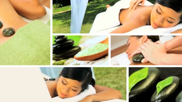 Montage de femmes multi-ethniques au Health Spa — Video