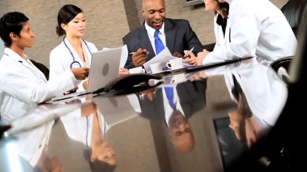 Tıbbi executive toplantı odası Toplantı — Stok video