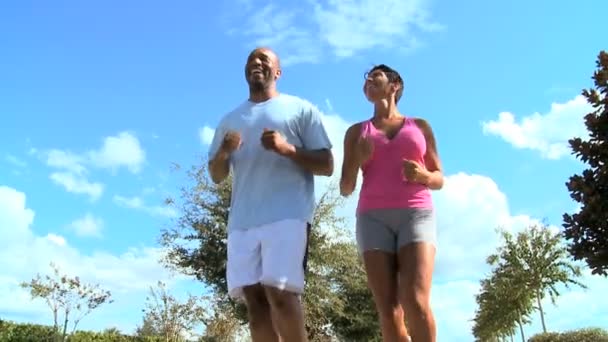 Young Friends Keeping Fit Together — Stock Video