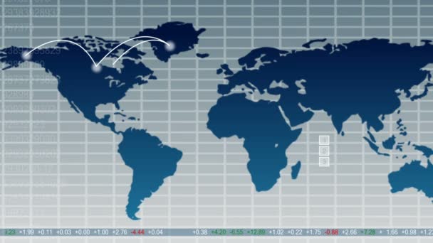 Grafico di movimento CG dei sistemi di comunicazione globali — Video Stock