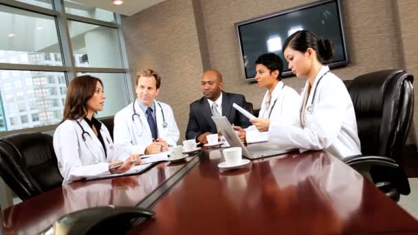 Mali Müşavirler ile tıbbi executive toplantı odası Toplantı — Stok video