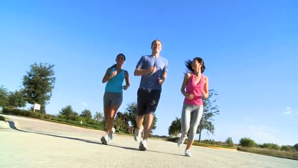 Erkek ve dişi gençlik fitness — Stok video