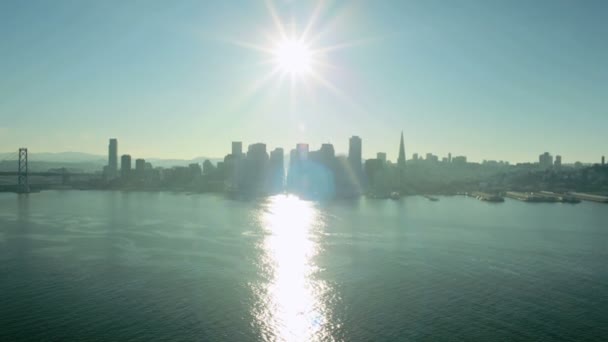 Εναέρια χαμηλή γωνία θέα fishermans wharf Σαν Φρανσίσκο, ΗΠΑ — Αρχείο Βίντεο