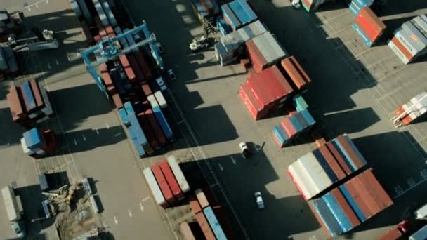 Letecký pohled na přístav z Oaklandu, san francisco, Kalifornie, usa — Stock video