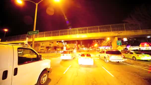 Strade di Time lapse pov Notte san francisco — Video Stock