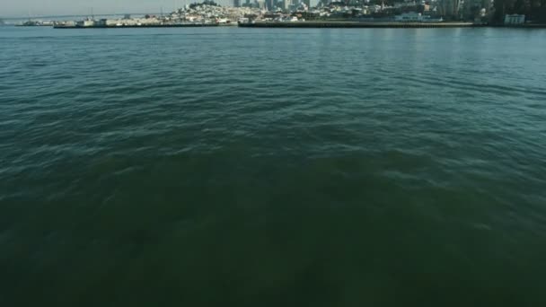 Havadan görünümü üzerinde fishermans wharf, san francisco, ABD — Stok video