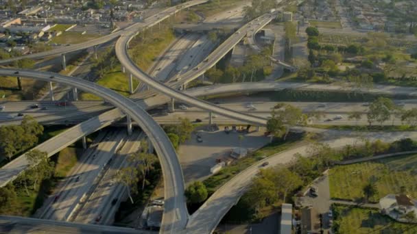 Aerial view of elevated road transportation system, USA — Stock Video