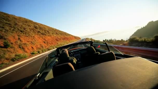 Cabriolet pacific snelweg san francisco — Stockvideo