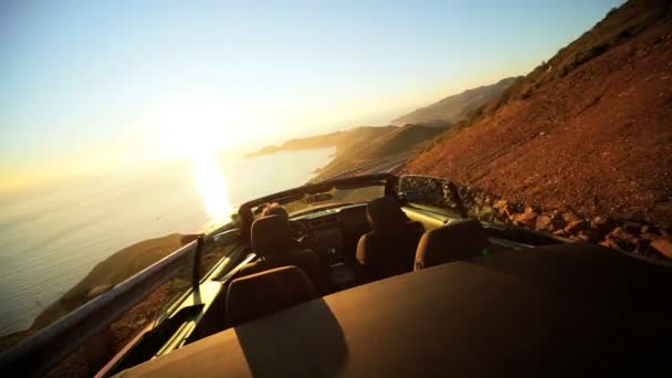 Vacation Driving California Coastline — Stock Video