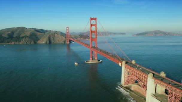 鸟瞰的金门大桥，旧金山，美国 — 图库视频影像