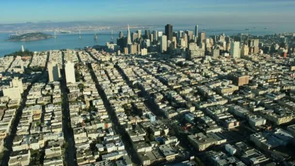 Vue aérienne des quartiers de San Francisco, États-Unis — Video