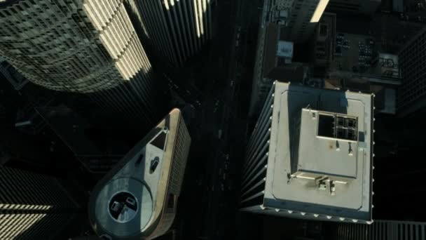 Vertikální pohled mrakodrapů, usa — Stock video