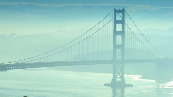 Panorama San Francisco Niebla Temprana de la Mañana — Vídeos de Stock