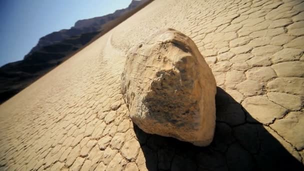 Racetrack Playa Moving Stones — Stock Video