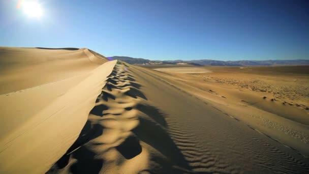 Sanddünen trockene Wüste — Stockvideo