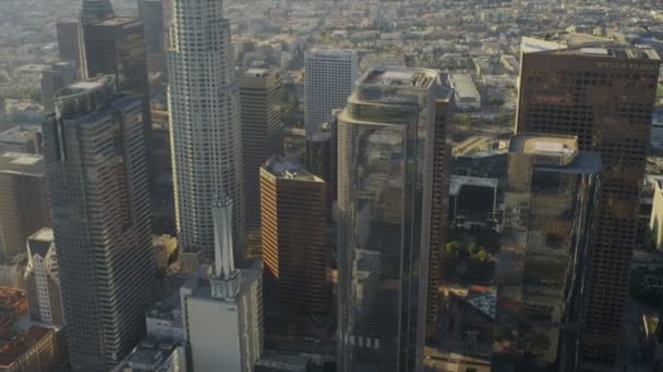 Vista aérea de la neblina de calor de la ciudad, Los Ángeles, EE.UU. — Vídeo de stock