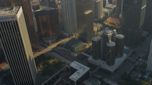 Aerial view of city buildings, Los Angeles, USA — Stock Video