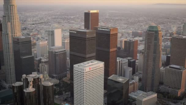 Vista aérea del centro de la ciudad de rascacielos, EE.UU. — Vídeo de stock