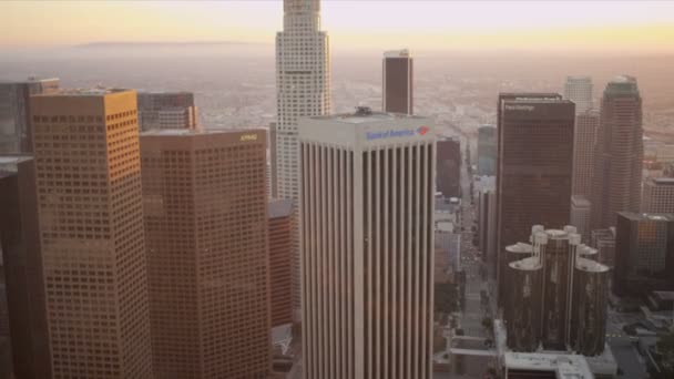 Letecký pohled na centrum město mrakodrapů, usa — Stock video