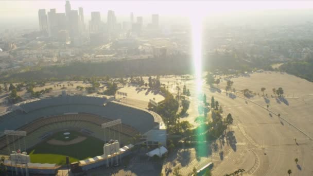 Luchtfoto van dodgers stadion los angeles, Verenigde Staten — Stockvideo
