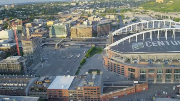 Vista aérea CenturyLink Field Baseball Stadium Seattle, EUA — Vídeo de Stock