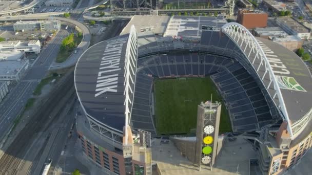 Aerial view CenturyLink Field Baseball Stadium — Stock Video