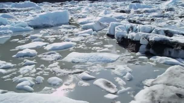 Letecký pohled na knik ledovec, Aljaška, usa — Stock video