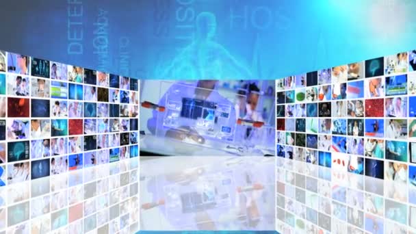 Investigadores médicos que trabajan en laboratorio — Vídeos de Stock