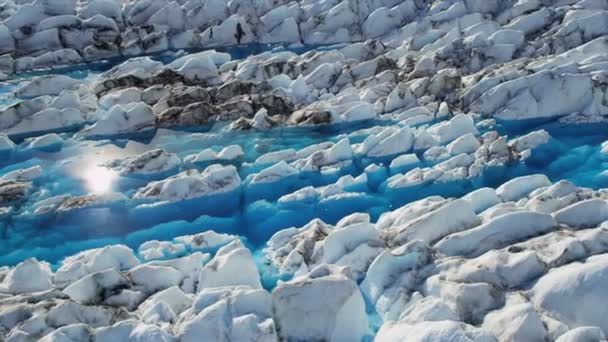 Piscinas de formaciones glaciales — Vídeos de Stock