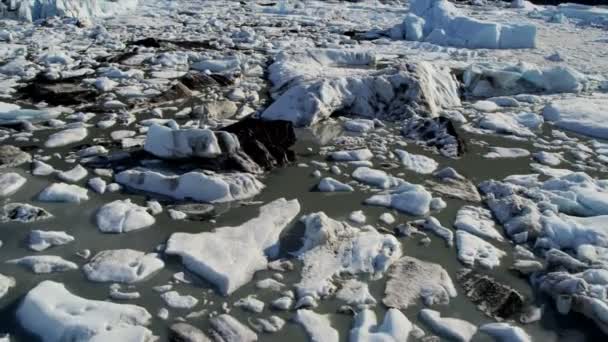 Отрезанные айсберги — стоковое видео
