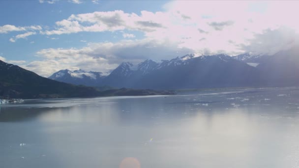 Glaciar Knik y montañas Chugach — Vídeos de Stock