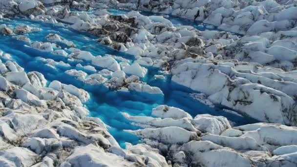 Piscinas de formaciones glaciales — Vídeo de stock