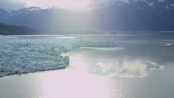 Knik ledovec a chugach hory — Stock video