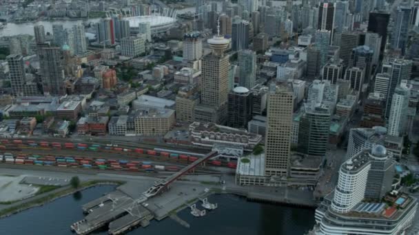 Vancouver, Kanada havadan görünümü — Stok video