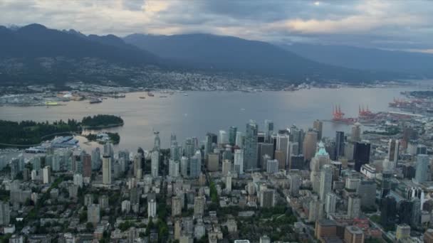 バンクーバー、カナダの航空写真ビュー — ストック動画