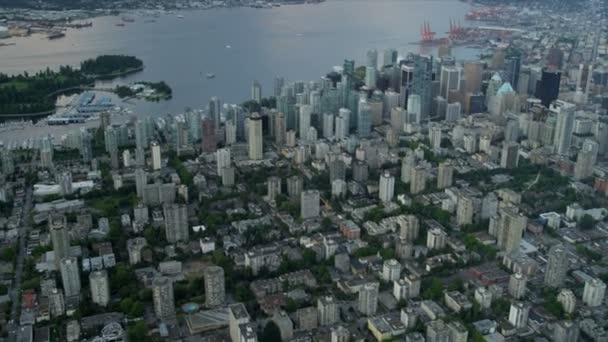 Luchtfoto van vancouver, canada — Stockvideo