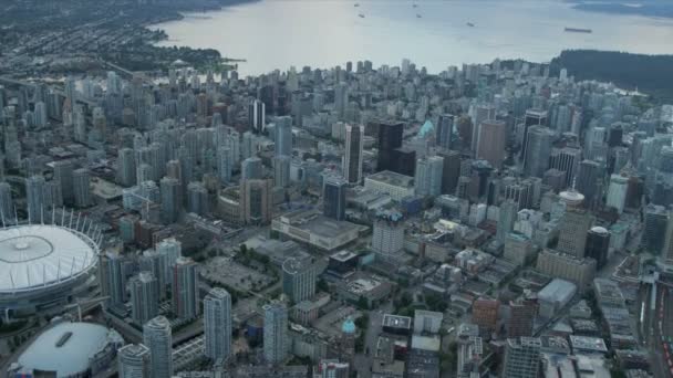 Flygfoto över vancouver, Kanada — Stockvideo