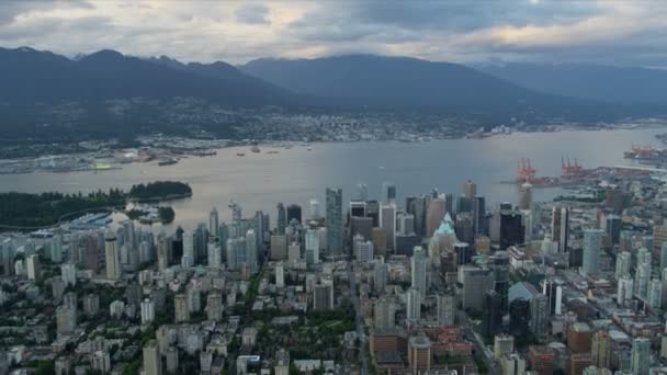 A légi felvétel a Vancouver, Kanada — Stock videók