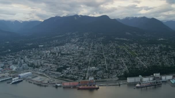 Letecký pohled na vancouver, Kanada — Stock video