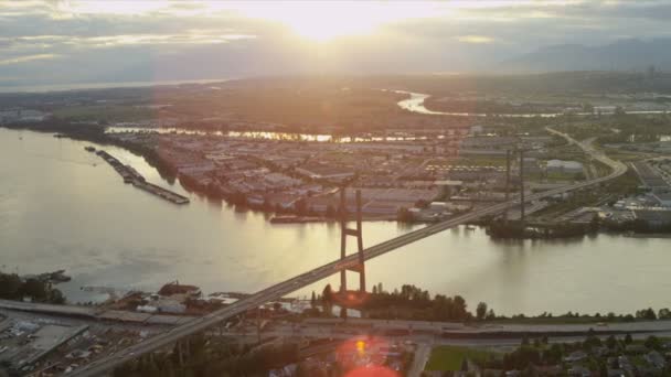 Ponte Alex Fraser a Vancouver — Video Stock