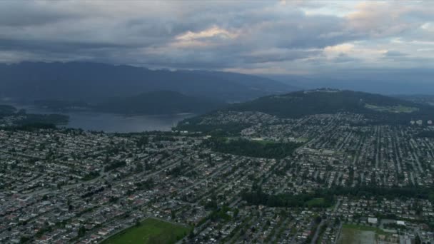 Vista aérea de Vancouver, Canadá — Vídeos de Stock