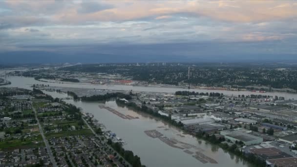 Aerial view of Vancouver, Canada — Stock Video